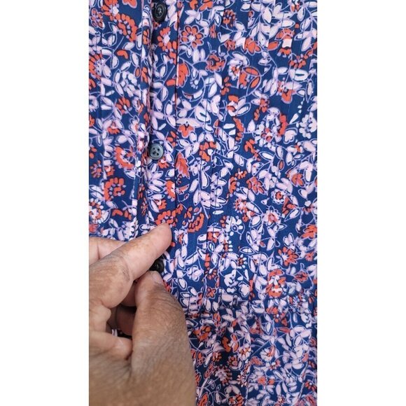 Gap Womens Sleeveless Floral Dress With Button Details & Tie Waist Size S - Picture 5 of 9